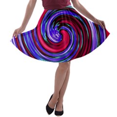 Swirl Vortex Motion A-line Skater Skirt