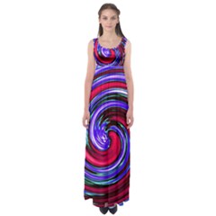 Swirl Vortex Motion Empire Waist Maxi Dress