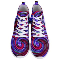 Swirl Vortex Motion Men s Lightweight High Top Sneakers by HermanTelo