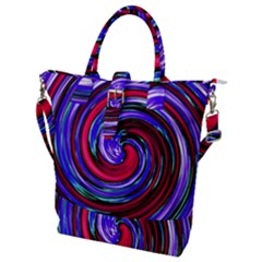 Swirl Vortex Motion Buckle Top Tote Bag by HermanTelo