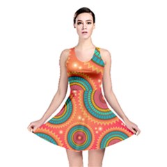 Texture Mosaic Pink Reversible Skater Dress by HermanTelo