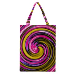 Swirl Vortex Motion Pink Yellow Classic Tote Bag
