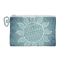 Sun Abstract Summer Canvas Cosmetic Bag (large)