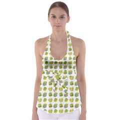 St Patricks Day Background Symbols Babydoll Tankini Top by HermanTelo