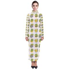 St Patricks Day Background Symbols Turtleneck Maxi Dress