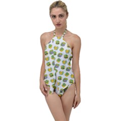 St Patricks Day Background Symbols Go With The Flow One Piece Swimsuit by HermanTelo