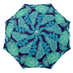 Tropical Greens Leaves Banana Straight Umbrellas