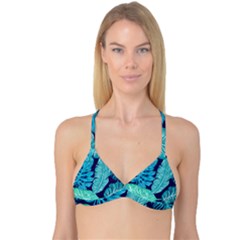 Tropical Greens Leaves Banana Reversible Tri Bikini Top by HermanTelo