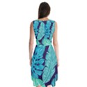 Tropical Greens Leaves Banana Sleeveless Chiffon Dress   View2