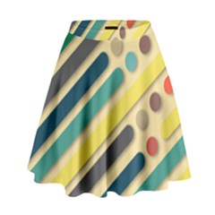 Vintage Desktop Color High Waist Skirt
