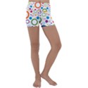 Wallpaper Circle Kids  Lightweight Velour Yoga Shorts View1