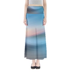 Wave Background Full Length Maxi Skirt