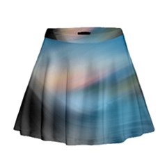 Wave Background Mini Flare Skirt