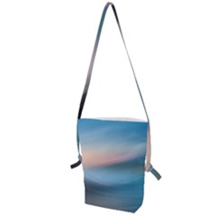 Wave Background Folding Shoulder Bag