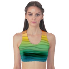 Waves Texture Sports Bra by HermanTelo