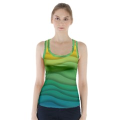 Waves Texture Racer Back Sports Top