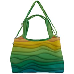 Waves Texture Double Compartment Shoulder Bag by HermanTelo