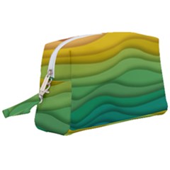 Waves Texture Wristlet Pouch Bag (large) by HermanTelo