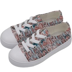 Asian Illustration Posters Collage Kids  Low Top Canvas Sneakers by dflcprintsclothing