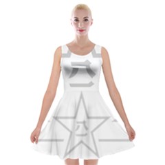 Low Visibility Roundel Of People s Liberation Army Air Force Velvet Skater Dress by abbeyz71