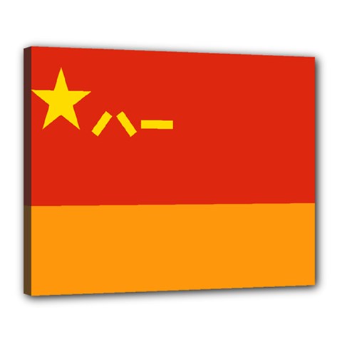 Flag Of People s Liberation Army Rocket Force Canvas 20  X 16  (stretched) by abbeyz71