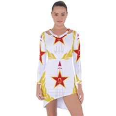 Badge Of People s Liberation Army Rocket Force Asymmetric Cut-out Shift Dress by abbeyz71