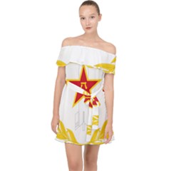 Badge Of People s Liberation Army Rocket Force Off Shoulder Chiffon Dress by abbeyz71