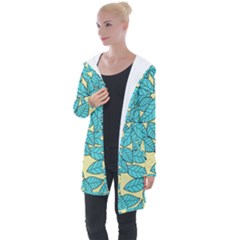 Leaves Dried Longline Hooded Cardigan by Mariart