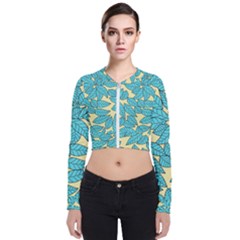 Leaves Dried Long Sleeve Zip Up Bomber Jacket