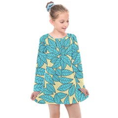 Leaves Dried Kids  Long Sleeve Dress