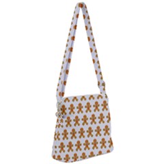 Gingerbread Men Zipper Messenger Bag by Mariart