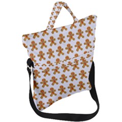 Gingerbread Men Fold Over Handle Tote Bag