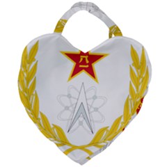 Badge Of People s Liberation Army Strategic Support Force Giant Heart Shaped Tote by abbeyz71