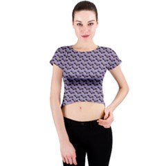 Halloween Bat Crew Neck Crop Top