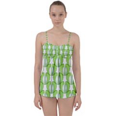 Herb Ongoing Pattern Plant Nature Babydoll Tankini Set