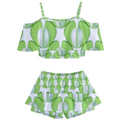 Herb Ongoing Pattern Plant Nature Kids  Off Shoulder Skirt Bikini