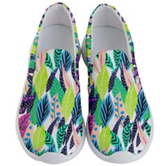 Leaves Rainbow Pattern Nature Men s Lightweight Slip Ons