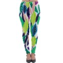 Leaves Rainbow Pattern Nature Lightweight Velour Leggings View1