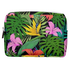 Tropical Greens Leaves Make Up Pouch (medium) by Alisyart