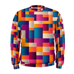 Abstract Geometry Blocks Men s Sweatshirt by Bajindul