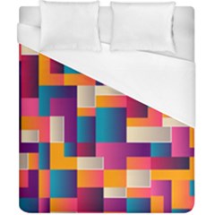 Abstract Geometry Blocks Duvet Cover (california King Size) by Bajindul