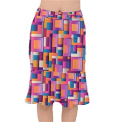 Abstract Background Geometry Blocks Mermaid Skirt by Bajindul