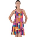 Abstract Background Geometry Blocks Show Some Back Chiffon Dress View1