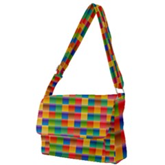 Background Colorful Abstract Full Print Messenger Bag by Bajindul