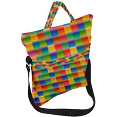 Background Colorful Abstract Fold Over Handle Tote Bag by Bajindul