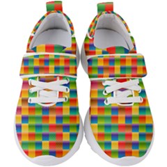 Background Colorful Abstract Kids  Velcro Strap Shoes by Bajindul