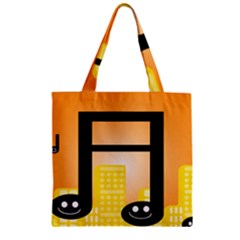 Abstract Anthropomorphic Art Zipper Grocery Tote Bag by Bajindul