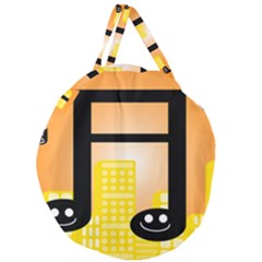 Abstract Anthropomorphic Art Giant Round Zipper Tote by Bajindul