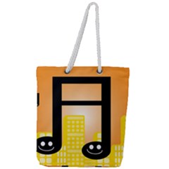 Abstract Anthropomorphic Art Full Print Rope Handle Tote (large) by Bajindul