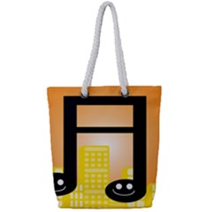 Abstract Anthropomorphic Art Full Print Rope Handle Tote (small) by Bajindul